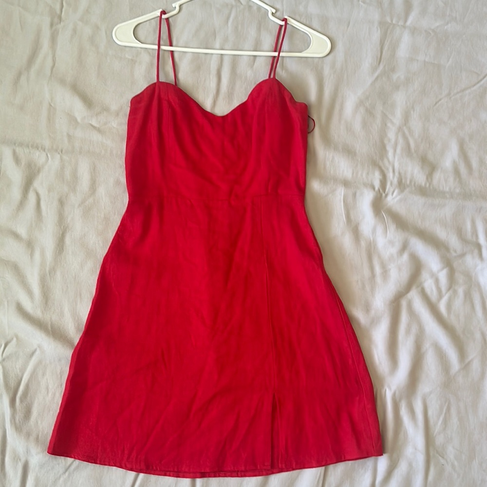 Mini red sun dress